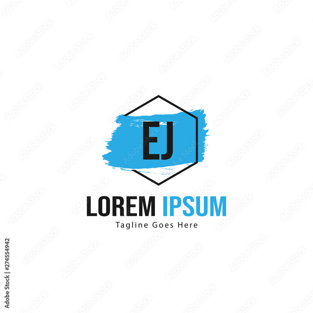 Initial EJ logo template with modern frame. Minimalist EJ letter logo vector illustration Initial EJ logo template with modern frame. Minimalist EJ letter logo vector illustration
