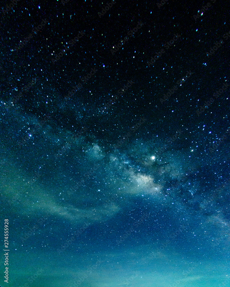 Noise,Milky way galaxy with stars and space in the universe background at thailand