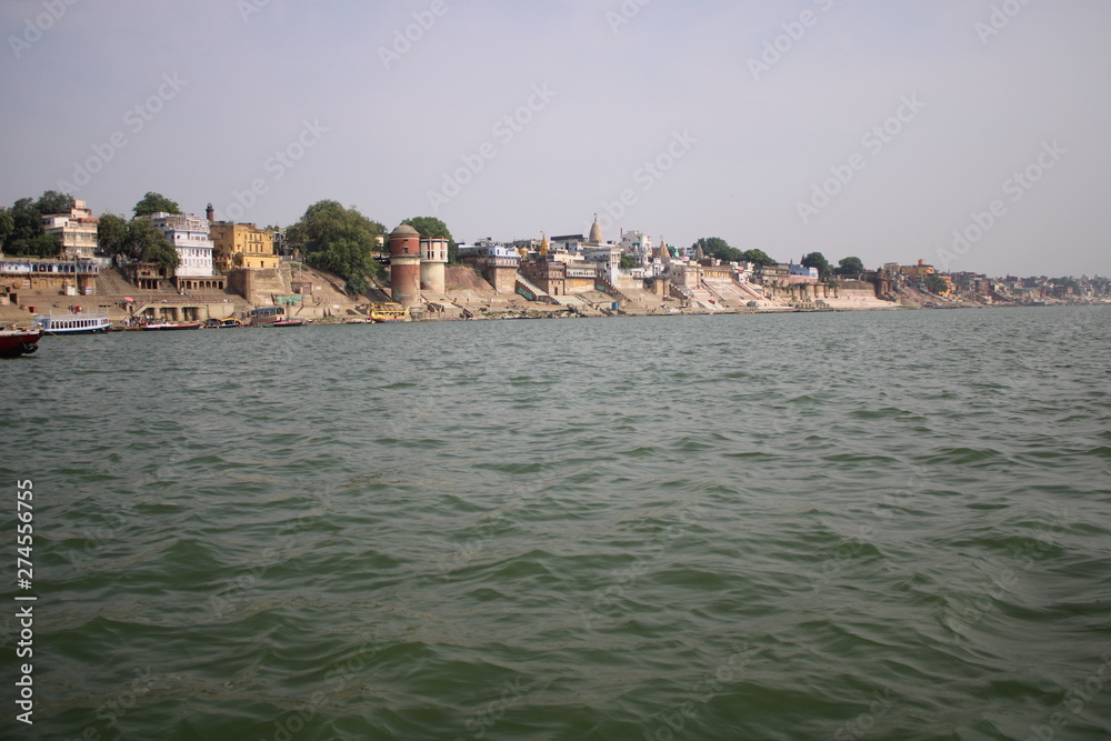 Beautiful scene of natural Ganges river 