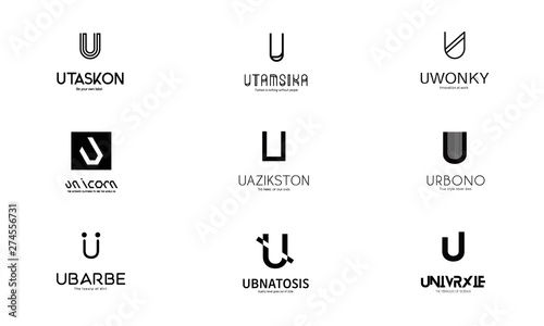 U Letter Alphabetic Logos 1