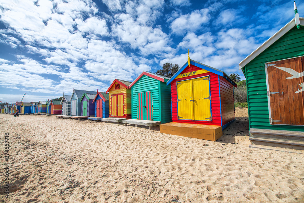 Fototapeta premium Brighton Beach - Colorfoul Bathing Boxes - Melbourne