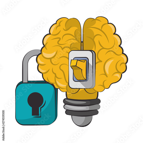Human brain intelligence and creativity cartoons