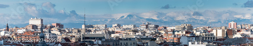 Panoramic of Madrid with the Sistema Central Mountain Range in the background © Joseph Creamer