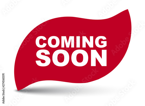 red vector banner coming soon