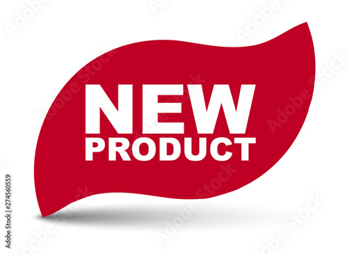 red vector banner new product photo