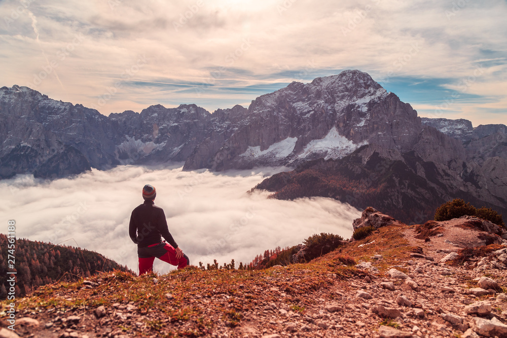 Cloudy autumn day in the italian alps