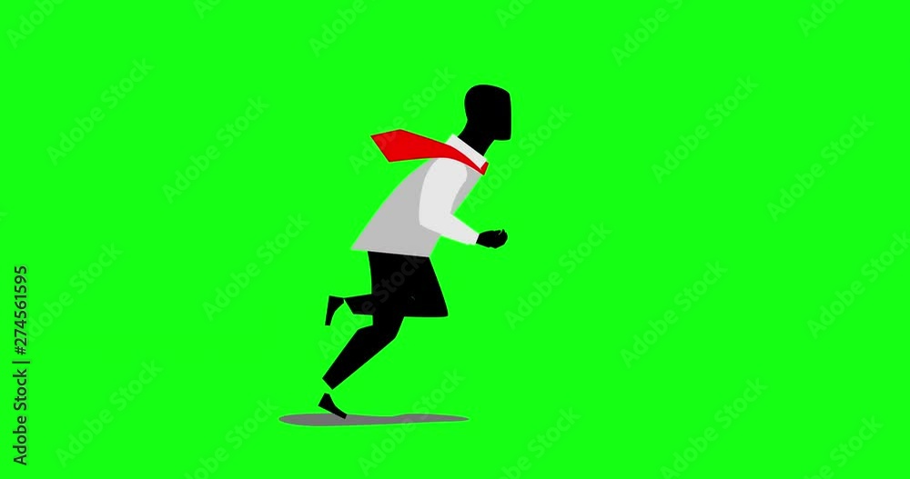 Animation of businessman running Animation of businessman running