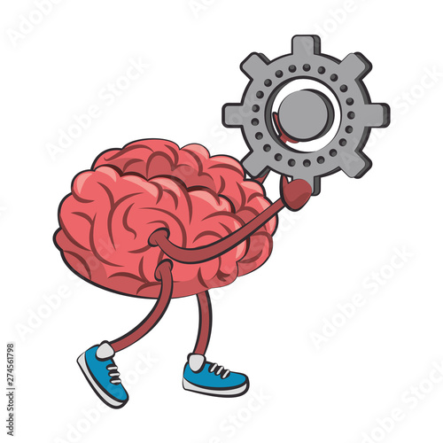 Human brain intelligence and creativity cartoons