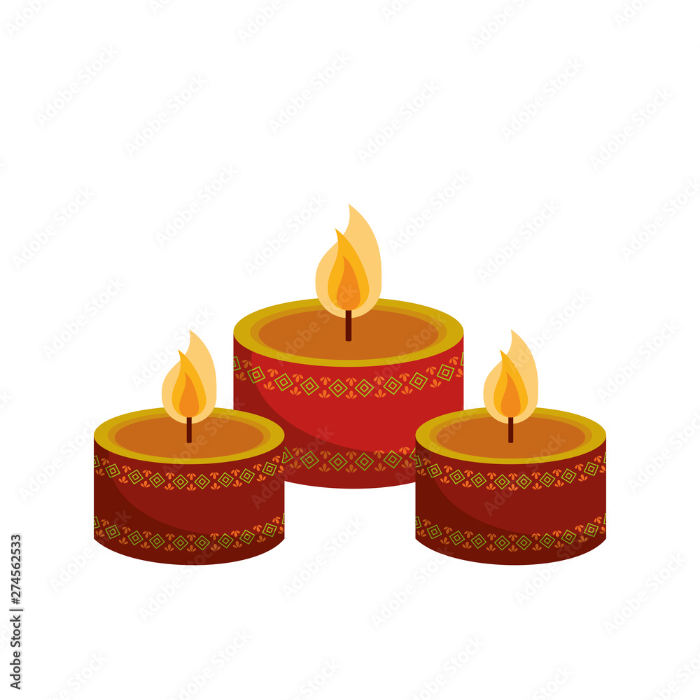 Spa aromatherapy candles isolated cartoon Spa aromatherapy candles isolated cartoon