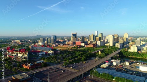 Wallpaper Mural Nashville Tennessee USA Aerial Skyline Flyover Torontodigital.ca