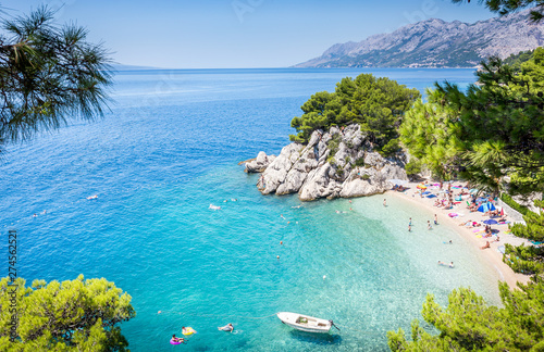 Brela beach scenery in Croatia