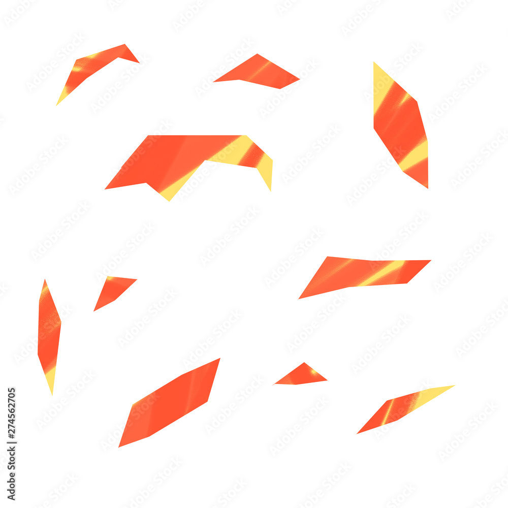 Set of orange autumn leaves Set of orange autumn leaves