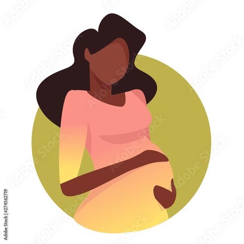 Pregnant woman.  Preparation for the conception of a child.  Vector illustration