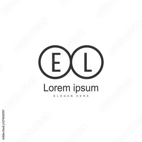Initial EL logo template with modern frame. Minimalist EL letter logo vector illustration Free Download Initial EL logo template with modern frame. Minimalist EL letter logo vector illustration - GFXLoad