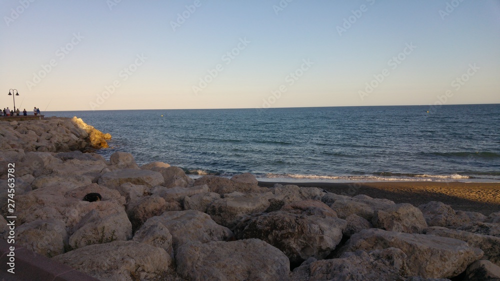 rocher sur la plage 