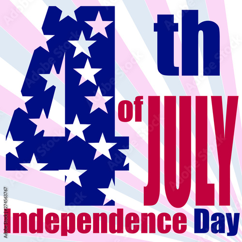 independence day usa 4th of july flag color vector
