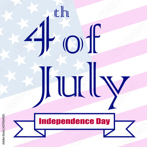 independence day usa 4th of july flag color vector