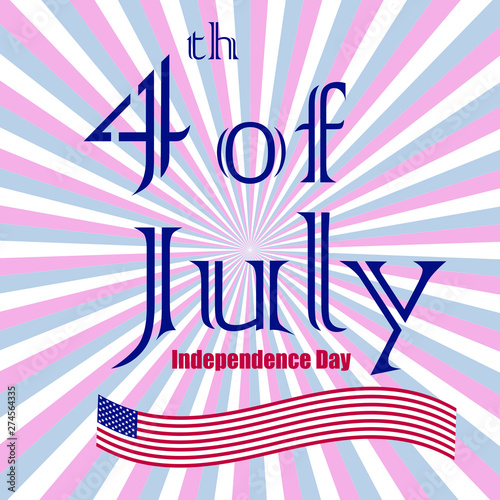 independence day usa 4th of july flag color vector