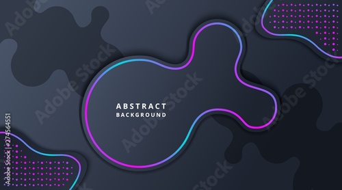 Liquid Dark Neon Technology Abstract Background suitable for Template suitable for Web Banner, Posters, Flyer, Cover, Brochure, etc
