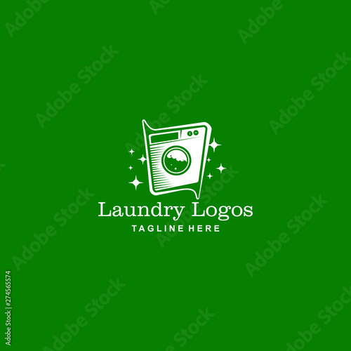 Laundry Logo vector template. eps 10