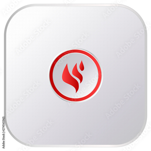 Smoke detector, fire protection, vector isolated