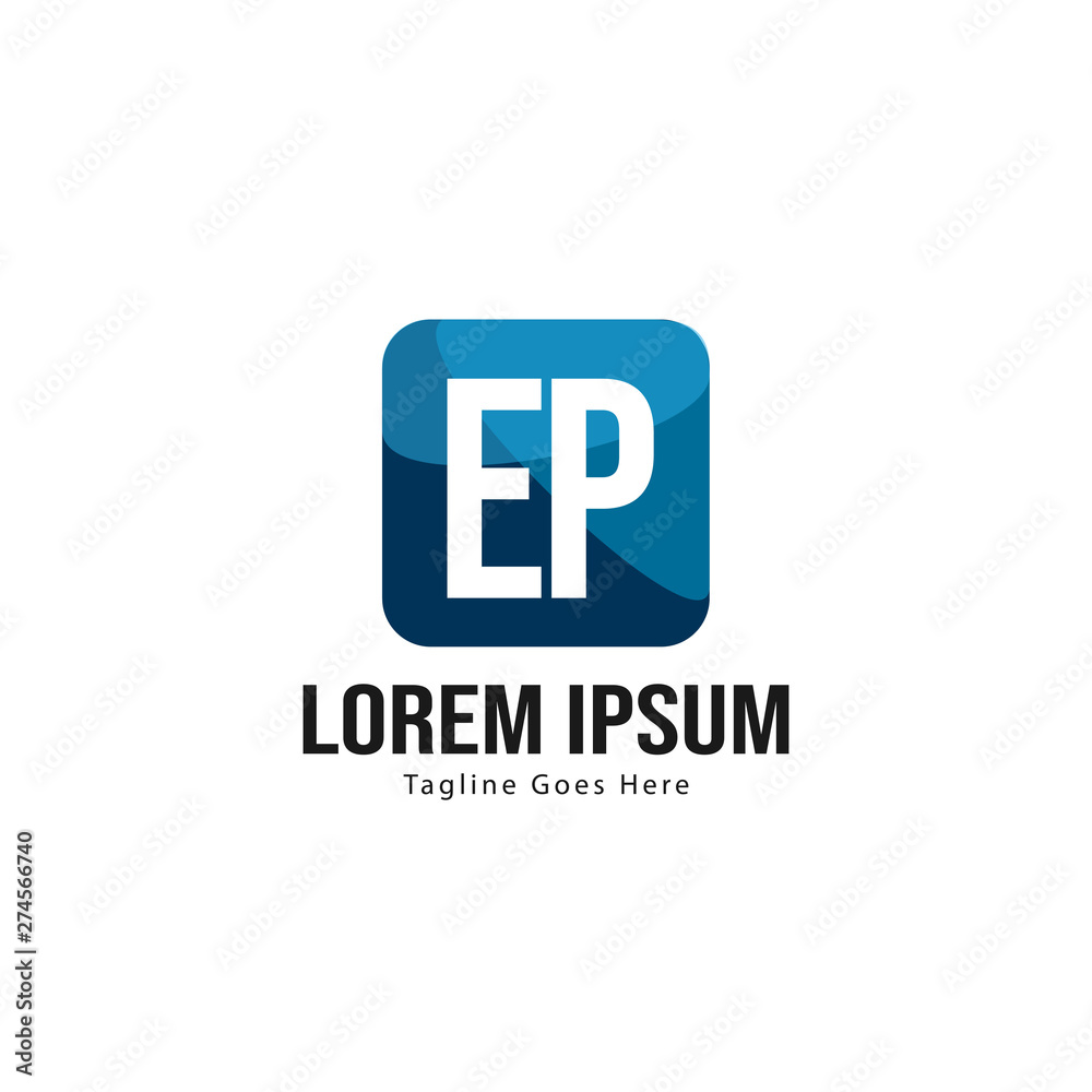 Initial EP logo template with modern frame. Minimalist EP letter logo vector illustration Initial EP logo template with modern frame. Minimalist EP letter logo vector illustration