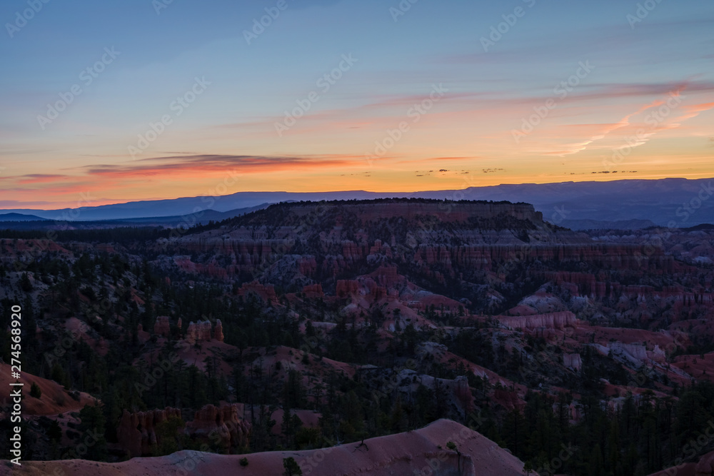 Morning view of the famous Bryce Canyon National Park from Sunrise Point