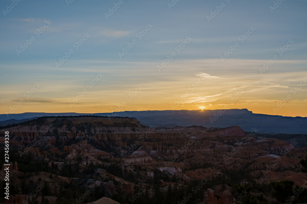 Sunrise of the famous Bryce Canyon National Park from Sunrise Point