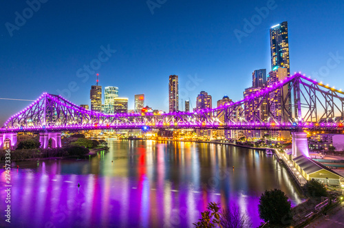 Wallpaper Mural Brisbane CBD Sunset Torontodigital.ca