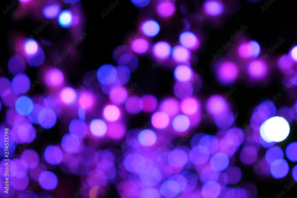 abstract defocused purple and blue bokeh or bubble from light party on  black at night for background and christmas or happy new year festival  Stock Photo | Adobe Stock