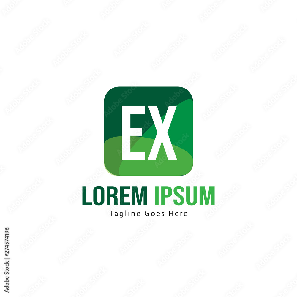 Initial EX logo template with modern frame. Minimalist EX letter logo vector illustration Initial EX logo template with modern frame. Minimalist EX letter logo vector illustration