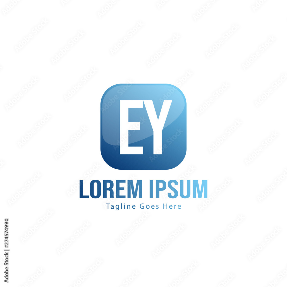 Initial EY logo template with modern frame. Minimalist EY letter logo vector illustration Initial EY logo template with modern frame. Minimalist EY letter logo vector illustration