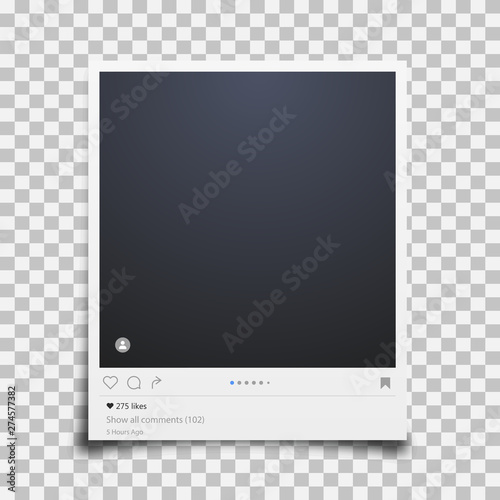 Photo frame for friends internet sharing. Vector template