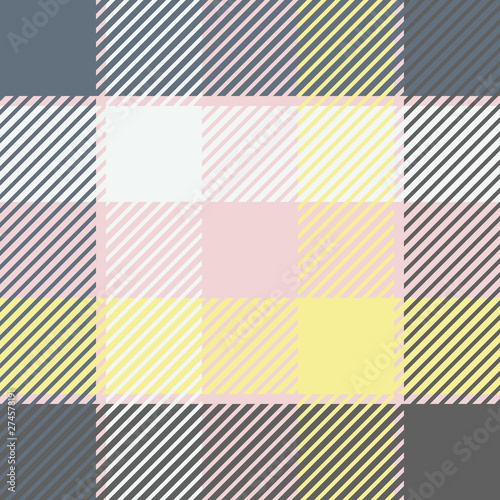 Plaid or tartan vector is background or texture in many color