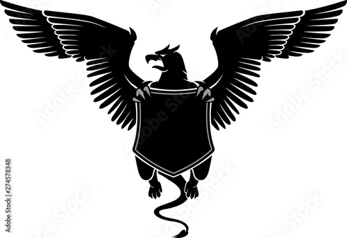 Griffin Emblem, Black Blank Symbol