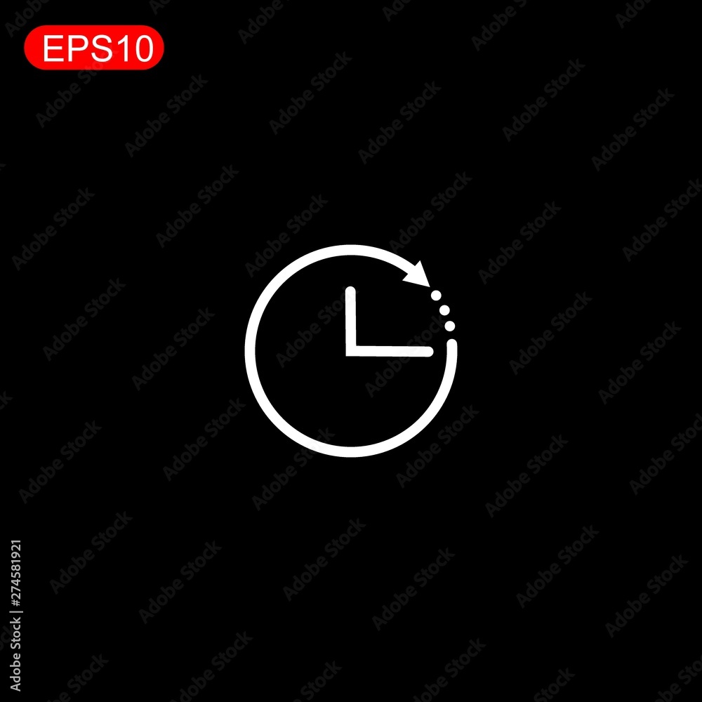 time left icon vector. time left vector graphic illustration time left icon vector. time left vector graphic illustration