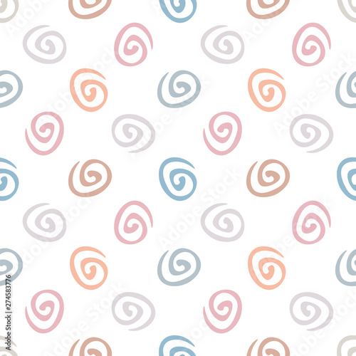 Swirl seamless geometric pattern. Seamless abstract spiral geometrical background. Infinity geometric pattern. Vector illustration.