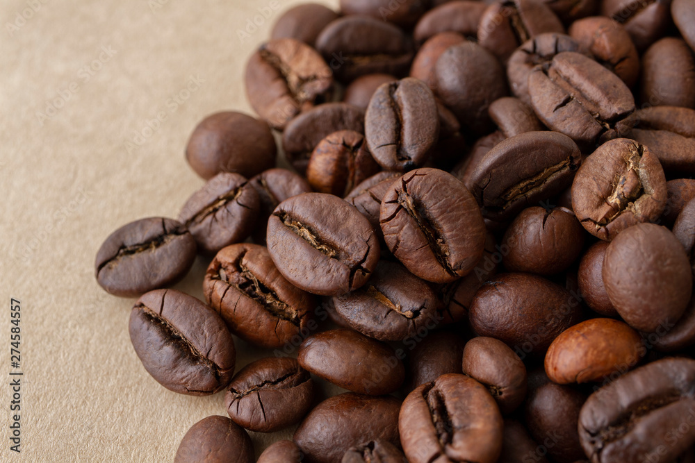 Naklejka premium コーヒー豆 背景素材