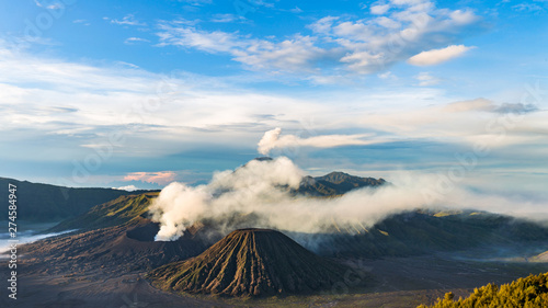 Active Mt. Bromo volcano in Java, IndonesiaActive volcano