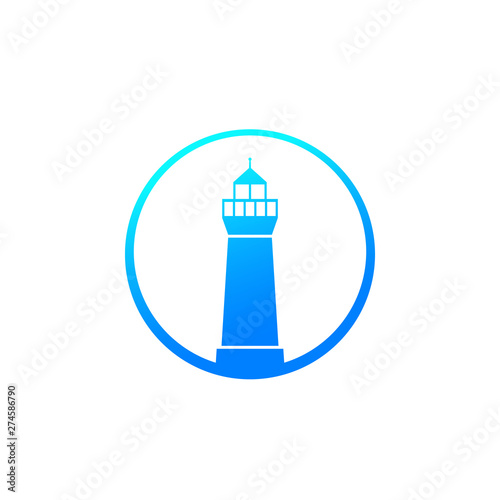 lighthouse vector icon on white