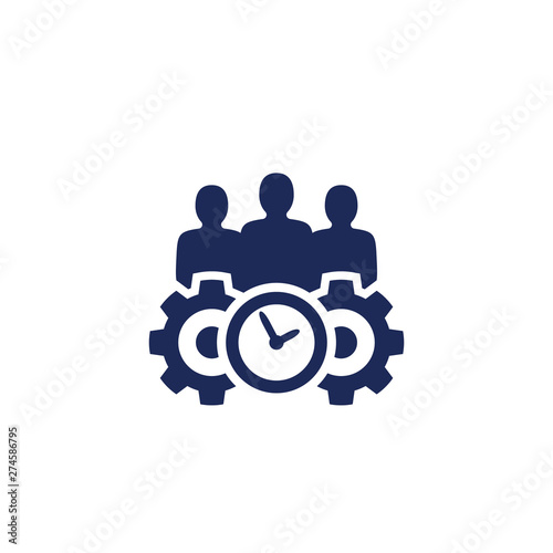 management icon on white, vector