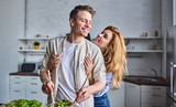 Young couple in the kitchen