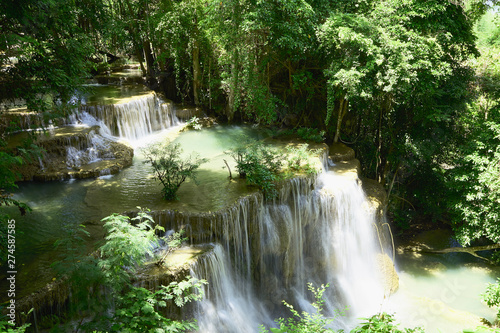 travel tropical forest waterfalls at Thailand