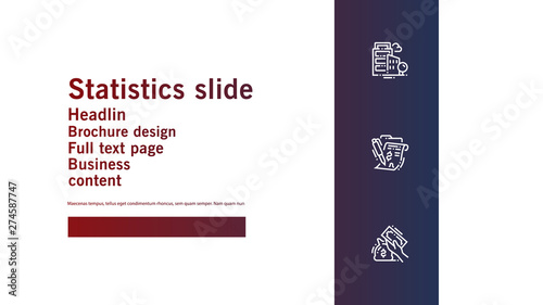 Brochure cover infographics used in marketing and advertising