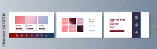 Set of brochures infographics for marketing the promotion goods and services on market