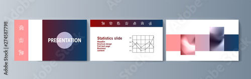 Set of brochures infographics for marketing the promotion goods and services on market