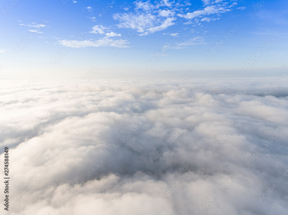 Sunrise above cloudsมSunrise over the clouds, photos from drones