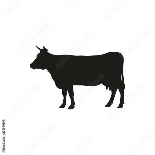 Cow icon. Simple flat vector illustration.