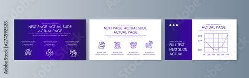 Set of brochures infographics for marketing the promotion goods and services on market
