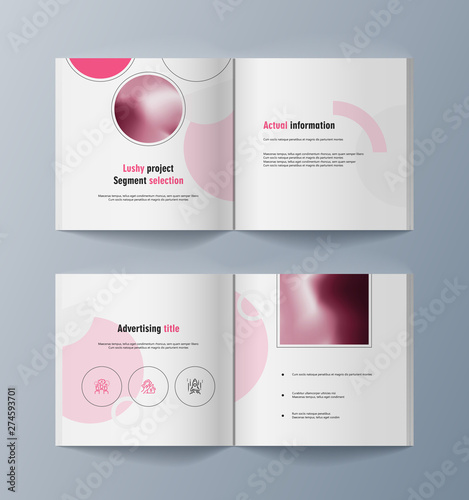 Set of brochures for marketing the promotion goods and services on market